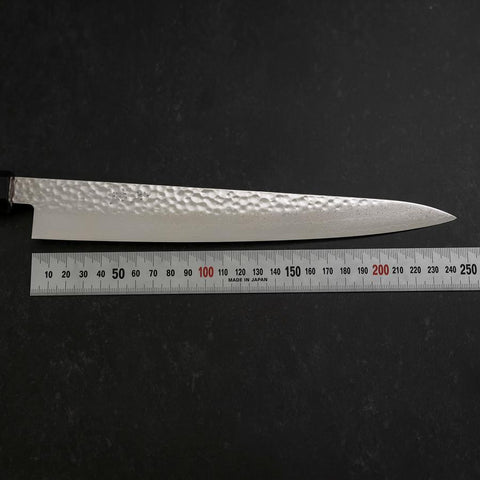 Sujihiki VG-10 Tsuchime Damast Walnuss Griff 240mm-[Musashi]-[Japan-Küchenmesser]