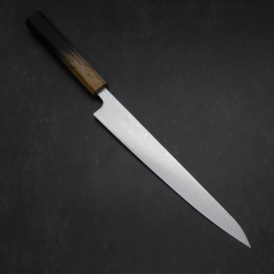 Sujihiki VG-10 Tsuchime Damast Yaki Urushi Griff 240mm-[Musashi]-[Japan-Küchenmesser]