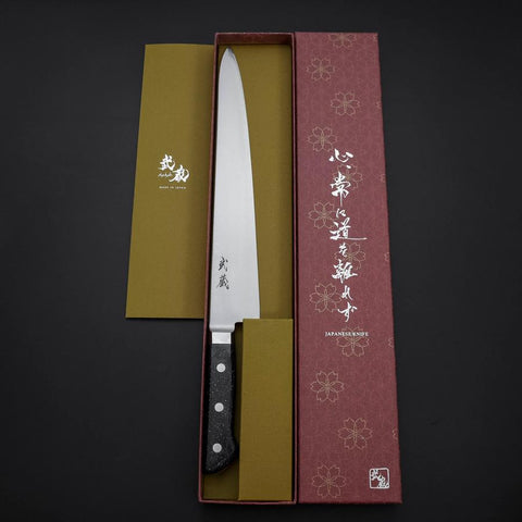 Sujihiki VG-5 Tsuchime Westlicher Schwarzer Marmorierter Griff 270mm-[Musashi]-[Japan-Küchenmesser]