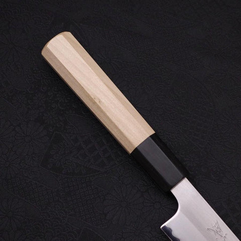 Sujihiki White Steel #1 Büffelhorn und Magnolienholz Griff 240mm-[Musashi]-[Japan-Küchenmesser]