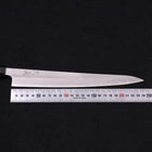 Sujihiki White Steel #1 Edelstahlummantelung Kasumi Büffelhorn und Magnolienholz Griff 240mm-[Musashi]-[Japan-Küchenmesser]