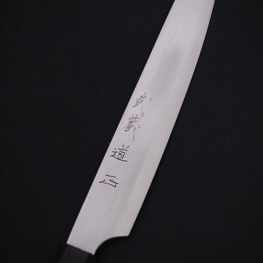 Sujihiki White Steel #2 Super Poliert Büffelhorn und Ebenholz Griff 170mm-[Musashi]-[Japan-Küchenmesser]