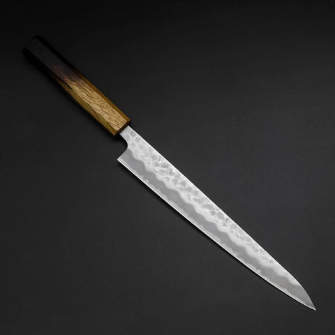 Sujihiki White Steel #2 Tsuchime Yaki Urushi Griff 240mm-[Musashi]-[Japan-Küchenmesser]