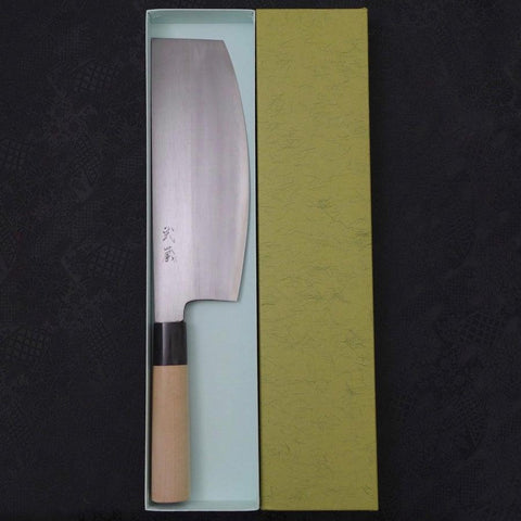 Sushikiri White Steel #2 Kasumi Büffelhorn und Magnolienholz Griff 240mm-[Musashi]-[Japan-Küchenmesser]