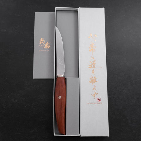 Syeakmesser VG-10 Damast Anden Teak Griff 115mm-[Musashi]-[Japan-Küchenmesser]