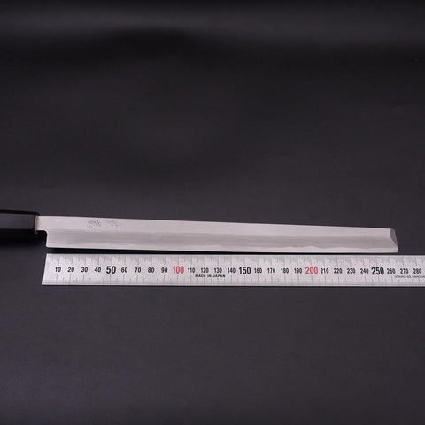Takohiki Blue Steel #2 Kasumi Büffelhorn und Magnolienholz Griff 270mm-[Musashi]-[Japan-Küchenmesser]