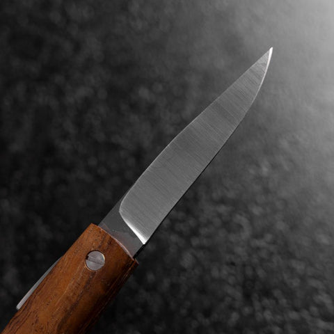 Taschenmesser AUS-8 Hawaiian Koa Outdoor-Messer 55mm mit Lederscheide-[Musashi]-[Japan-Küchenmesser]