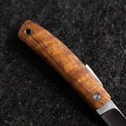 Taschenmesser AUS-8 Hawaiian Koa Outdoor-Messer 55mm mit Lederscheide-[Musashi]-[Japan-Küchenmesser]