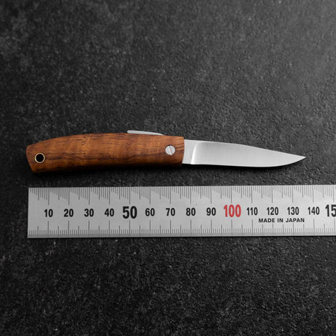 Taschenmesser AUS-8 Hawaiian Koa Outdoor-Messer 55mm mit Lederscheide-[Musashi]-[Japan-Küchenmesser]