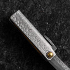 Taschenmesser White Steel #2 45mm Carbon Kurouchi Tsuchime Knifegata mit Paulownia Holz-Box-[Musashi]-[Japan-Küchenmesser]