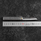 Taschenmesser White Steel #2 75mm Carbon Tsuchime Kanagata mit Paulownia-Holzbox-[Musashi]-[Japan-Küchenmesser]