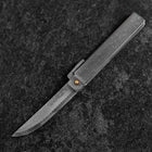 Taschenmesser White Steel #2 90mm Carbon Tsuchime Kengata mit Paulownia-Holzbox-[Musashi]-[Japan-Küchenmesser]