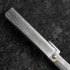 Taschenmesser White Steel #2 90mm Carbon Tsuchime Kengata mit Paulownia-Holzbox-[Musashi]-[Japan-Küchenmesser]