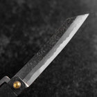 Taschenmesser White Steel #2 90mm Carbon Tsuchime Knifegata Schwarz mit Paulownia Holz-Box-[Musashi]-[Japan-Küchenmesser]