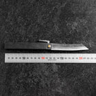 Taschenmesser White Steel #2 90mm Carbon Tsuchime Knifegata Schwarz mit Paulownia Holz-Box-[Musashi]-[Japan-Küchenmesser]