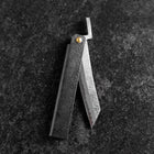 Taschenmesser White Steel #2 90mm Carbon Tsuchime Knifegata Schwarz mit Paulownia Holz-Box-[Musashi]-[Japan-Küchenmesser]
