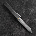 Taschenmesser White Steel #2 90mm Carbon Tsuchime Knifegata Schwarz mit Paulownia Holz-Box-[Musashi]-[Japan-Küchenmesser]