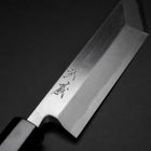 Unagisaki (Edo) Blue Steel #1 Hon-Kasumi Buffalo Ebony Handle 150mm-[Musashi]-[Japanese-Kitchen-Knives]