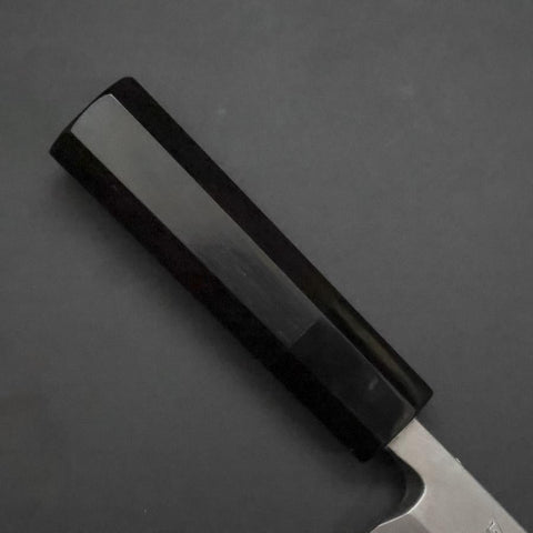 Unagisaki (Edo) Blue Steel #1 Hon-Kasumi Buffalo Ebony Handle 150mm-[Musashi]-[Japanese-Kitchen-Knives]