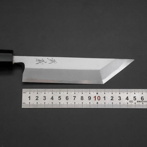 Unagisaki (Edo) Blue Steel #1 Hon-Kasumi Buffalo Ebony Handle 150mm-[Musashi]-[Japanese-Kitchen-Knives]