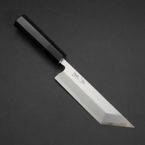 Unagisaki (Edo) Blue Steel #1 Hon-Kasumi Buffalo Ebony Handle 150mm-[Musashi]-[Japanese-Kitchen-Knives]