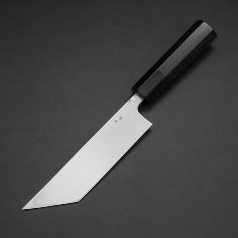 Unagisaki (Edo) Blue Steel #1 Hon-Kasumi Büffelhorn und Ebenholz Griff 150mm-[Musashi]-[Japan-Küchenmesser]