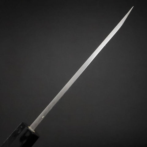 Unagisaki (Edo) Blue Steel #1 Hon-Kasumi Büffelhorn und Ebenholz Griff 150mm-[Musashi]-[Japan-Küchenmesser]