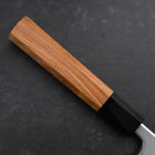 Unagisaki (Edo) Blue Steel #1 Hon-Kasumi Büffelhorn und Teak Griff 195mm-[Musashi]-[Japan-Küchenmesser]