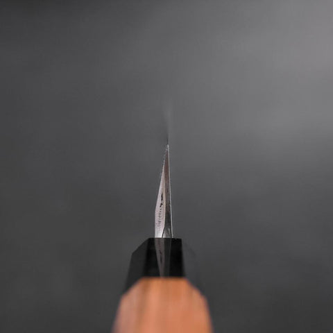 Unagisaki (Edo) Blue Steel #1 Hon-Kasumi Büffelhorn und Teak Griff 210mm-[Musashi]-[Japan-Küchenmesser]