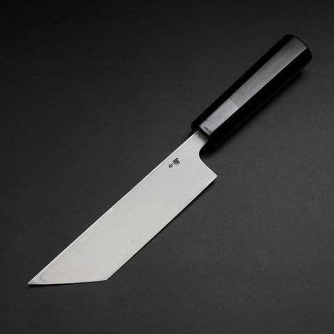Unagisaki (Edo) Blue Steel #2 Hon-Kasumi Buffalo Ebony Handle 150mm (5.9”)-[Musashi]-[Japan-Küchenmesser]