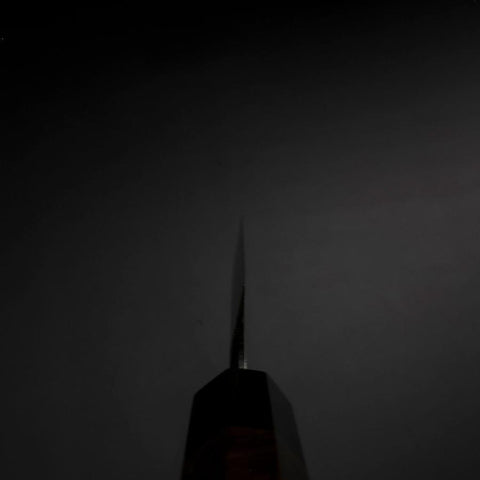 Unagisaki (Edo) Blue Steel #2 Hon-Kasumi Buffalo Ebony Handle 150mm (5.9”)-[Musashi]-[Japan-Küchenmesser]