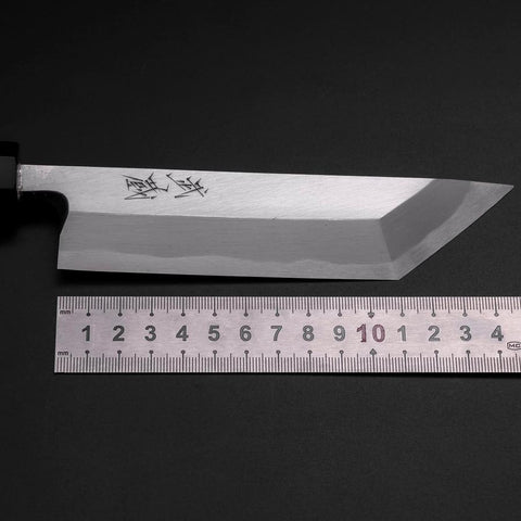 Unagisaki (Edo) Blue Steel #2 Hon-Kasumi Buffalo Ebony Handle 150mm (5.9”)-[Musashi]-[Japan-Küchenmesser]