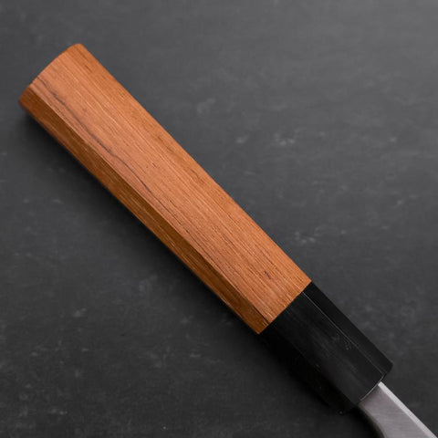 Unagisaki (Edo) White Steel #2 Hon-Kasumi Büffelhorn und Teak Griff 210mm-[Musashi]-[Japan-Küchenmesser]