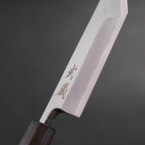 Unagisaki (Edo) White steel #2 Hon-Kasumi Aschenholz Griff 120mm-[Musashi]-[Japan-Küchenmesser]