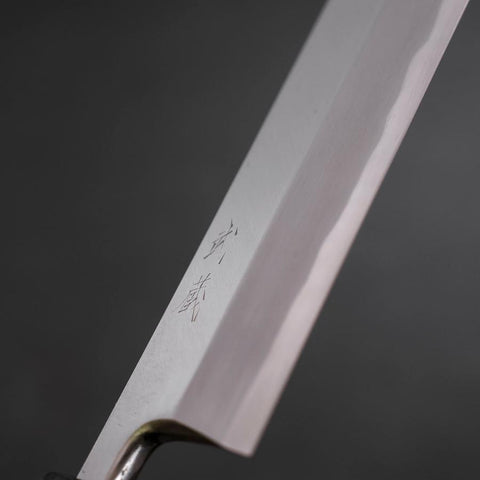 Unagisaki (Edo) White Steel #2 Hon-Kasumi Büffelhorn und Teak Griff 210mm-[Musashi]-[Japan-Küchenmesser]