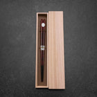 Urushi Ariake Rote Lackierte Essstäbchen 210mm mit Paulownia-Holzbox-[Musashi]-[Japan-Küchenmesser]