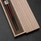 Urushi Hori Benkei Rote Lackierte Essstäbchen aus Holz 210mm mit Paulownia-Holzbox-[Musashi]-[Japan-Küchenmesser]