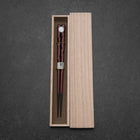 Urushi Hori Benkei Rote Lackierte Essstäbchen aus Holz 210mm mit Paulownia-Holzbox-[Musashi]-[Japan-Küchenmesser]