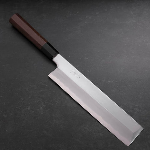 Usuba (Kanto) White Steel #1 Kagami Büffelhorn und Walnuss Griff 240mm-[Musashi]-[Japan-Küchenmesser]