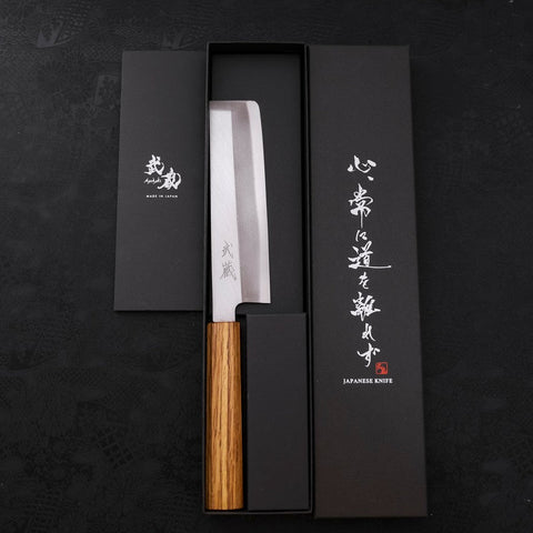 Usuba SK-Stahl Kasumi Eichenholz Griff 150mm-[Musashi]-[Japan-Küchenmesser]