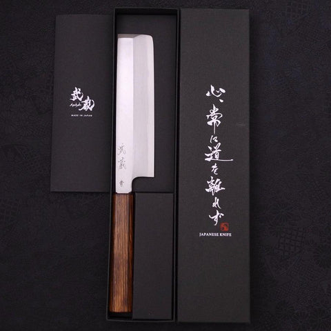 Usuba(Kanto) Blue Steel #2 Kasumi Sumi Urushi Griff 165mm-[Musashi]-[Japan-Küchenmesser]