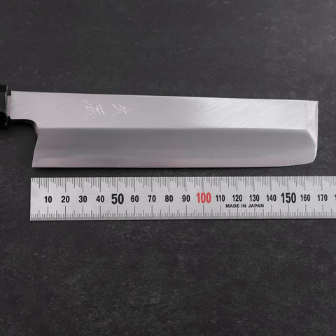 Usuba(Kanto) White Steel #2 Kasumi Büffelhorn und Ebenholz Griff 165mm-[Musashi]-[Japan-Küchenmesser]