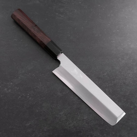 Usuba(Kanto) White Steel #2 Kasumi Büffelhorn und Ebenholz Griff 165mm-[Musashi]-[Japan-Küchenmesser]