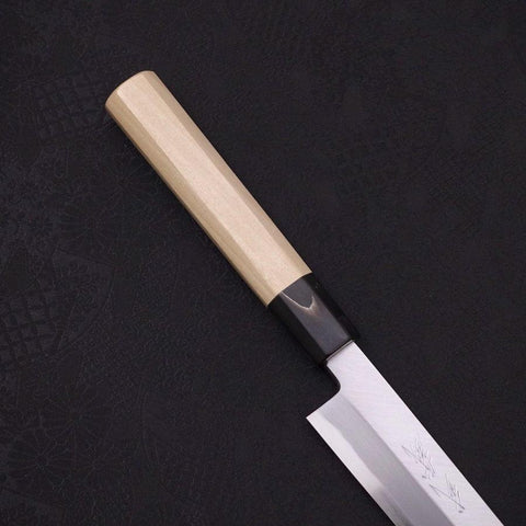 Yanagi Kiritsuke Blue Steel #2 Kasumi Büffelhorn und Magnolienholz Griff 270mm-[Musashi]-[Japan-Küchenmesser]
