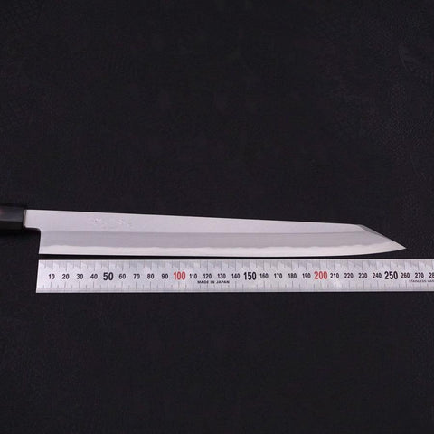 Yanagi Kiritsuke Blue Steel #2 Kasumi Büffelhorn und Magnolienholz Griff 270mm-[Musashi]-[Japan-Küchenmesser]