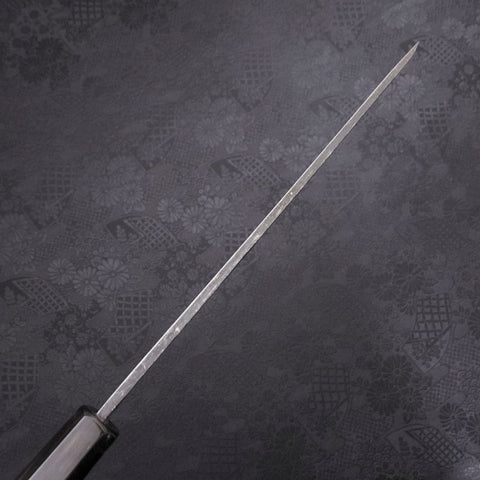 Yanagi Kiritsuke Blue Steel #2 Kurouchi Büffelhorn und Ebenholz Griff 240mm-[Musashi]-[Japan-Küchenmesser]