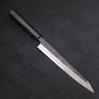 Yanagi Kiritsuke Blue Steel #2 Kurouchi Büffelhorn und Ebenholz Griff 240mm-[Musashi]-[Japan-Küchenmesser]