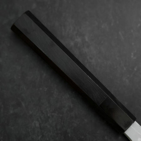 Yanagi Kiritsuke Blue steel #1 Suminagashi Büffelhorn und Ebenholz Griff mit Scheide 300mm-[Musashi]-[Japan-Küchenmesser]