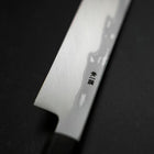 Yanagi Kiritsuke Blue steel #1 Suminagashi Büffelhorn und Ebenholz Griff mit Scheide 330mm-[Musashi]-[Japan-Küchenmesser]