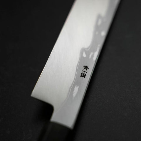 Yanagi Kiritsuke Blue steel #1 Suminagashi Büffelhorn und Ebenholz Griff mit Scheide 330mm-[Musashi]-[Japan-Küchenmesser]